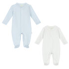 Blue & White Angel Wings Babygrows ( 2-Pack ), 2, hi-res